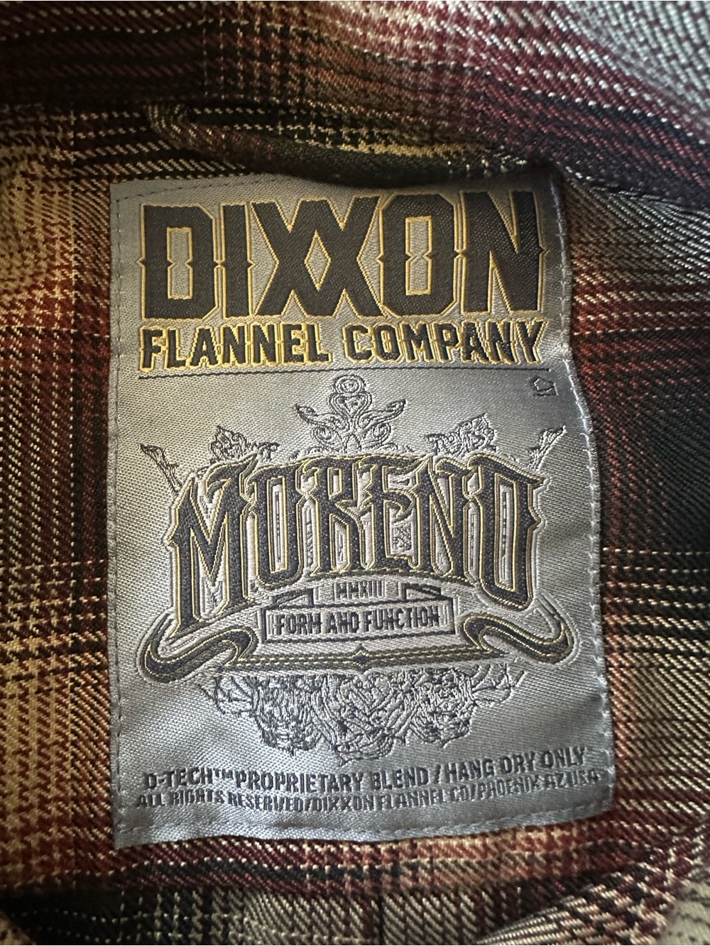 DIXXON Plaid Flannel Shirt in Brown and Red